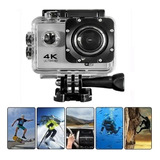 Câmera Filmadora Action Pro 4k Prata Sports Ultra-hd Wi-fi 