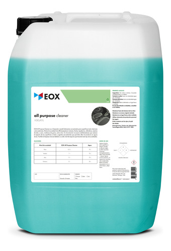 Limpiador Multipropósito All Purpose Cleaner Eox 22 Litros