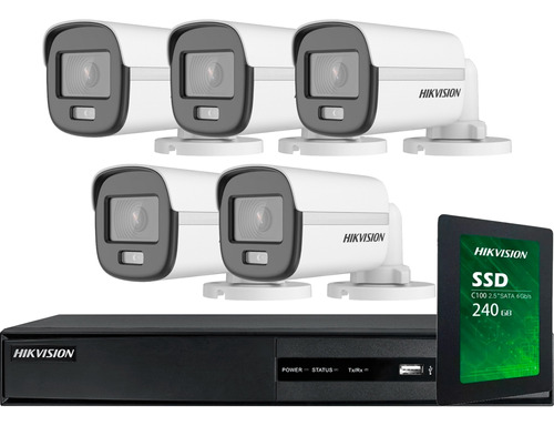 Kit Seguridad Hikvision 8+ 5 Camaras Vision Nocturna Colorvu