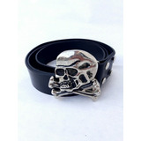 Cinto De Cuero Calavera Skull Rock.