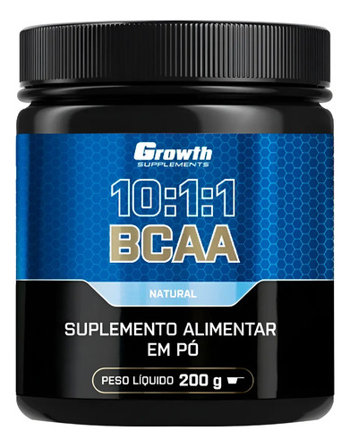 Bcaa 10:1:1 200g Em Pó Original Growth Supplements | Frete grátis
