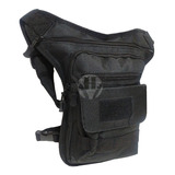Morral Tactico Muslera Molle Negro 4 Comp Bici Moto Army