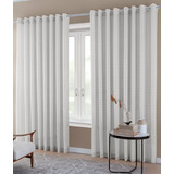 Cortina Blackout Pvc Com Tecido Voil Xadrez 2,80 X 2,70 Cor Branco