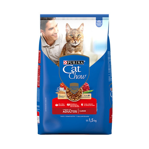 Alimento Purina Cat Chow Defense Plus+ Sabor Carne De 1.5kg