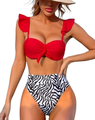 Bikini Tiro Alto Rojo