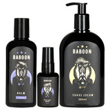 Kit Baboon Shave Cream, Balm Para Barba E Óleo Para Barba