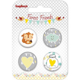 Scrapbook.botones Decorativos Para Papel Forest Friends.