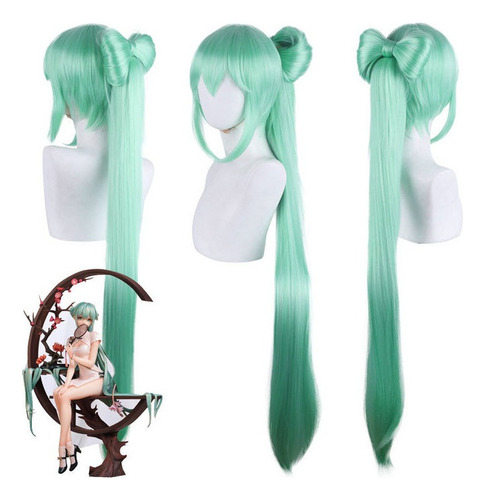 Peluca De Cosplay Vocaloid Hatsune Miku Shaohua Ver Bow Shap