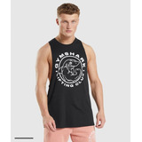 Gymshark Legacy Drop Arm Tank - Black/white