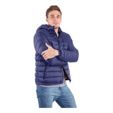 Campera Hombre Nylon Abrigada Impermeable Inflable Capucha