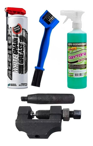 Kit Desengrasante + Lubricante + Cepillo + Corta Cadena Sia+