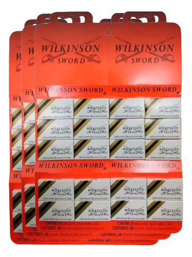 Lãminas Wilkinson Atacado Kit 3 Cartelas 180 Gilete Original