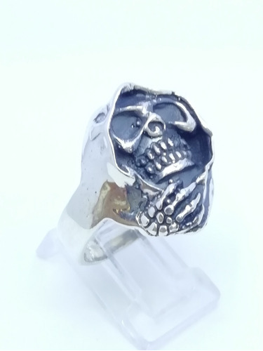 Anillo Calavera Con Capa El Relicario De Plata Maciza.925 