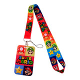 Porta Carnet Y Lanyard Super Mario Bros Porta Documento