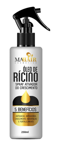 4 Spray Óleo De Rícino Ativador De Crescimento Mahair 250ml