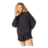 Blusão Feminino Moletom Peluciado Oversized - Hering - 060d