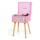 Tocadiscos De Vinilo Vintage De Pie Con Patas Desmontables,