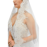 Mantilla Velo Para Novia Color Blanco 6 Metros De Largo