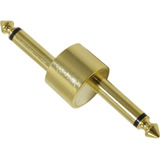 Plug Adaptador P10 Duplo Z Dourado Para Pedal Dlk