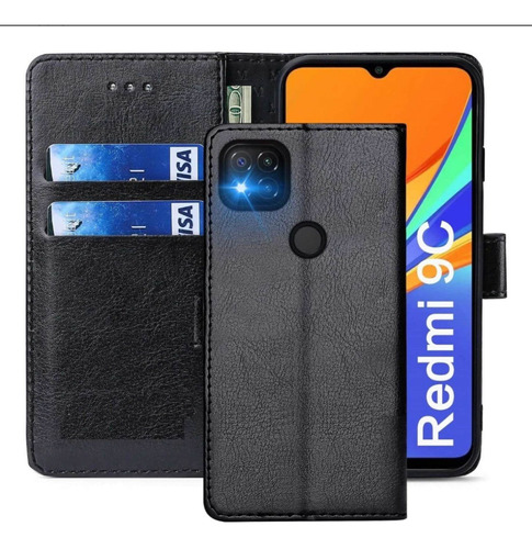 Flip Cover Para Xiaomi Redmi 10a/redmi 9c+mica Vidrio