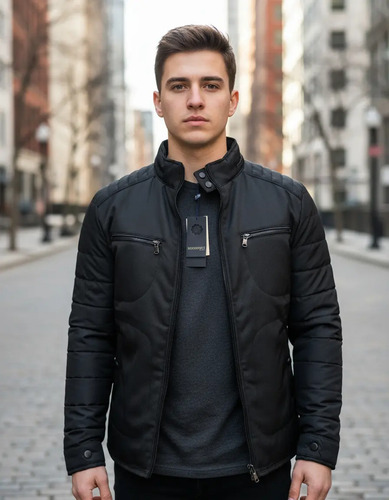 Chaqueta Chamarra Moda Premium Slim Fit Termica Estilo Biker | Meses sin interés