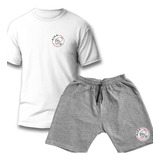 Conjunto Remera Y Short  Futbol Internacional Blanco/gris