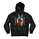 Hoddie Dragon Ball Z Buzo Vegeta Y Goku Blue Anime