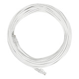 Cabo De Rede Internet Cftv 20m Cat5e Lan Crimpado Branco 