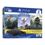 Ps4 Slim 1tb, 1 Controle, 1 Cabo, 3 Jogos Originais Físicos, 3 Meses De Gta5 E 1 Mês De Ps Plus Deluxe