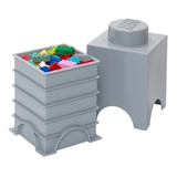 Lego Organizador Contenedor Apilable Storage Brick 1 Color Stone Grey