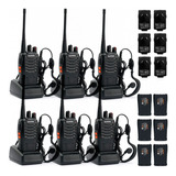 Kit X 6 Handy Baofeng Bf-999s 5w 16ch Uhf Hasta 10km