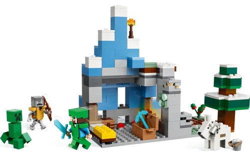 Lego Minecraft 21243 Los Picos De Hielo 304 Piezas Original 