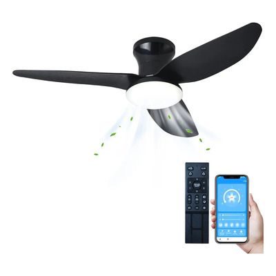 Ventiladores De Techo De Con Luces Y Control Remoto 100cm Color Negro,3 Palas Estructura,6 Cantidad De Velocidades ,cálido, Neutro, Blanco,ventilador De Techo Con Luz | Envío gratis