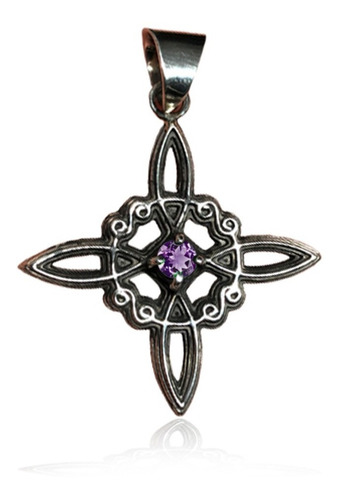 Dije Nudo De Brujas Wicca Alpaca / Bronce Y Zirconia Cúbica