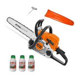 Kit Motosserra A Gasolina Stihl Ms 180 35cm+ 3x Mini Óleo 2t