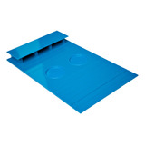 Esteira Sofá Flexível C/ Porta Copos - Azul - 32x52 Cm