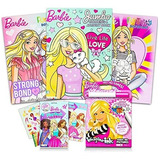 Libro Para Colorear Y Actividades De Barbie Super Set 4 Barb