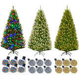 Árbol Navidad Con Base + 6 Luces Led Multicolor, Fria,calida