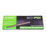 Microfone Direcional Shotgun Skypix 321a Condensador Coral Cor Preto