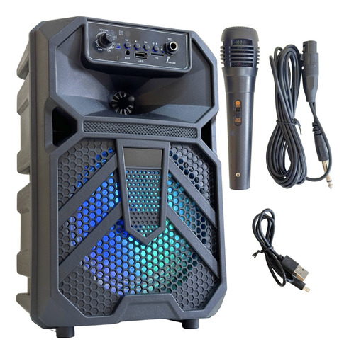 Caixa Bluetooth 800w Super Potente C/ Karaoke Rgb Oferta