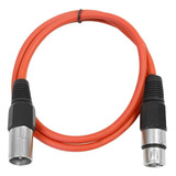 Cable Xlr Macho A Hembra, 3 Pies/de Audio/naranja