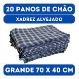 Pano De Chão Grande Xadrez 70x40cm Kit Com 20 Saco Duplo Ev