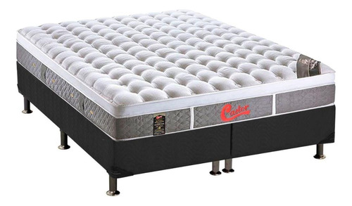 Cama Box Queen: Colchão Molas Pocket Castor  Light Stress N.