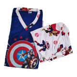 Pijama Joven Superheroes Manga Larga Pantaloneta