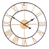 Reloj De Pared Vintage Grande Con Números Romanos Forjados H