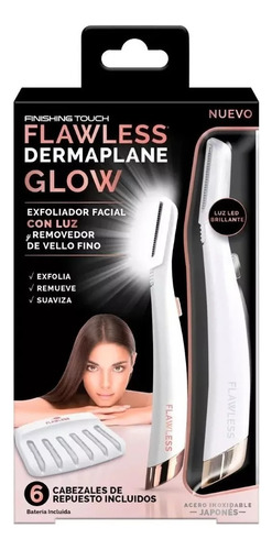 Flawless Removedor De Vello Facial Led Dermaplane Glow Sfn