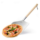 Pala Para Pizza Aluminio Mango De Madera Mediana 91 Cm Horno