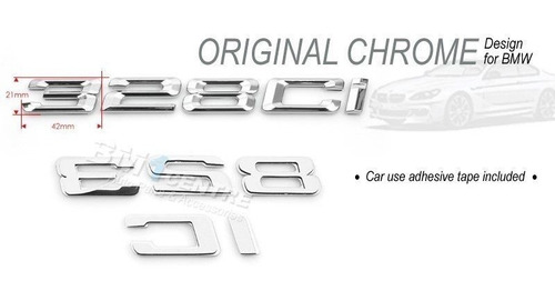 Bmw Serie 3  328ci Insignia Emblema Cromada Nueva Foto 2