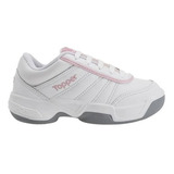 Zapatillas Topper Tie Break Iii Niñas Tennis Negro Colegial!