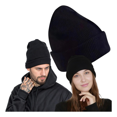 Touca Gorro Boina De Lã Forrada Para Inverno Frio Unissex